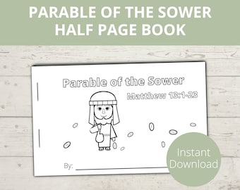 Parable of the Sower, Preschool Bible Lesson, Parables of Jesus, Sunday School Craft, Matthew 13, Bible Story Printable