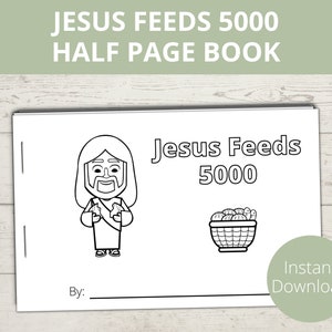 Jesus Feeds 5000 Craft, Miracles of Jesus for Kids, Fish and Loaves, Sunday School Activities, Loaves and Fishes, Preschool Bible Lesson