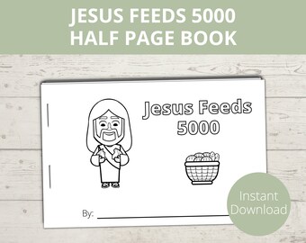 Gesù sfama 5000 persone, I miracoli di Gesù per bambini, Pesci e pani, Attività per la scuola domenicale, Pani e pesci, Lezione biblica per bambini in età prescolare