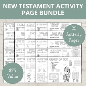 Bible Activity Pages for Kids, Activity Placemat, Sunday School Activities, Bible activity, Church Activity Sheet, Sunday School Activities