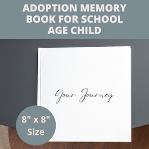 Adoption Memory Book,  Memory Book for School , Adoption Journal, Older Child Adoption, Printable Memory Book, Adoption Record Book, 8 x 8