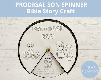 Prodigal Son Bible Story, Sunday School Craft, Parable of Prodigal