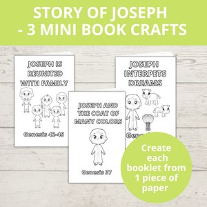 Joseph and the Coat of Many Colors, Joseph and His Brothers Sunday school craft, Old Testament Bible Story, Printable Mini Book, Homeschool