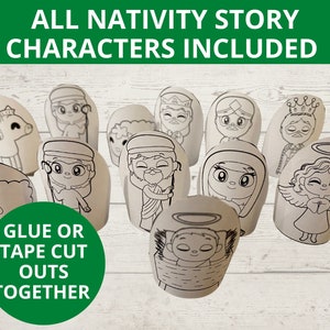 Christmas Nativity Scene Cut Outs, Printable Nativity Craft, Nativity