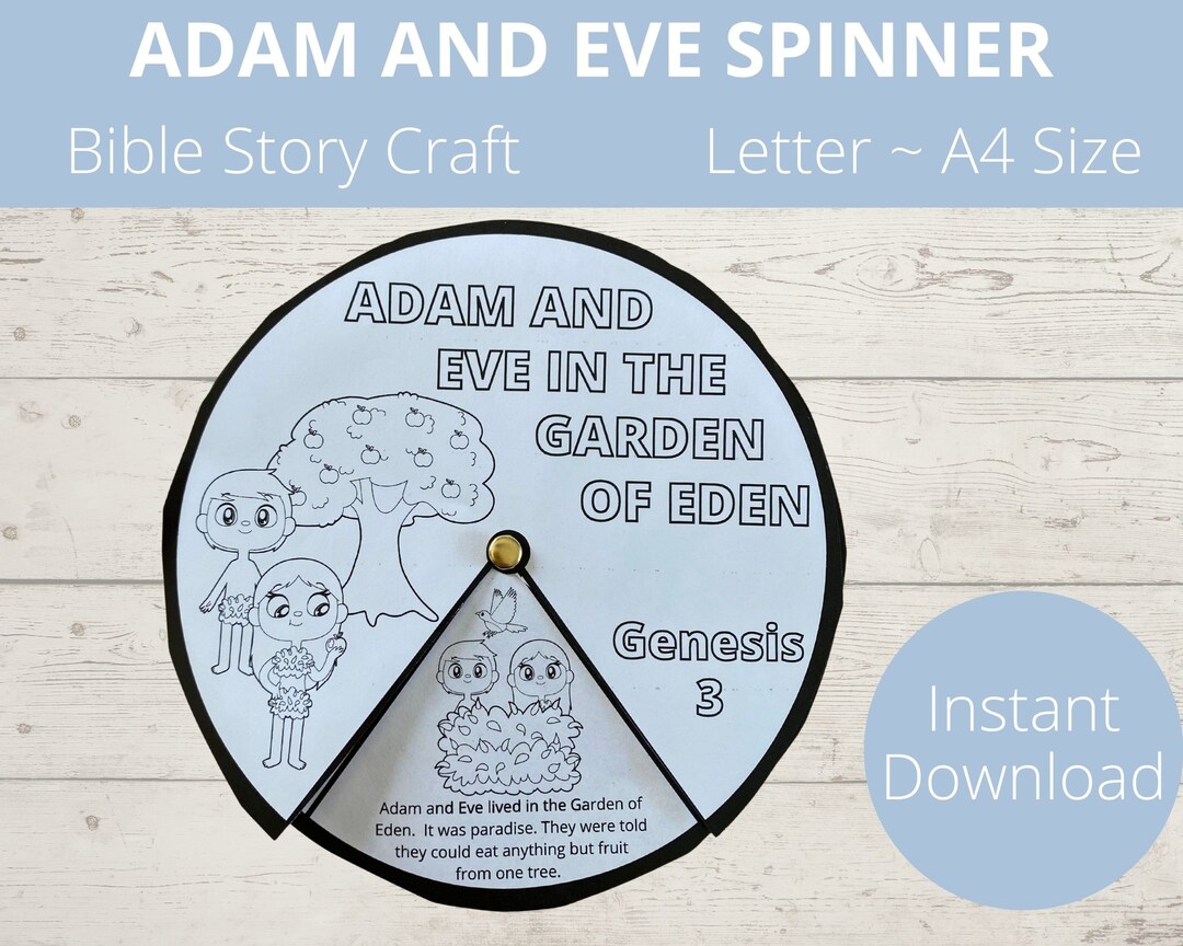 Adam and Eve Sunday School Craft Bible Story Activities for
