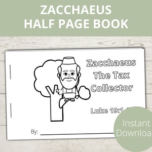 Zacchaeus Bible Craft, Homeschool Bible, Mini Booklet, Zacchaeus Craft, Sunday School Crafts, Preschool Bible Activities, Bible Story