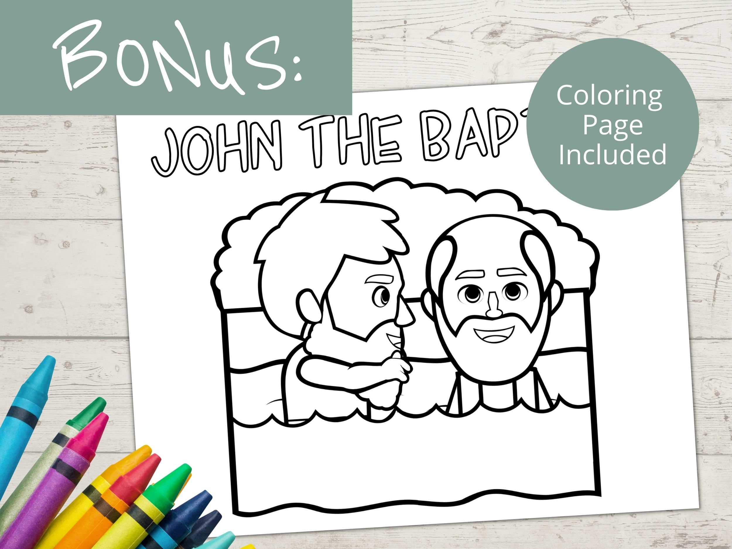 John the Baptist Craft, Bible Activity, Church Kids Activity, Sunday ...