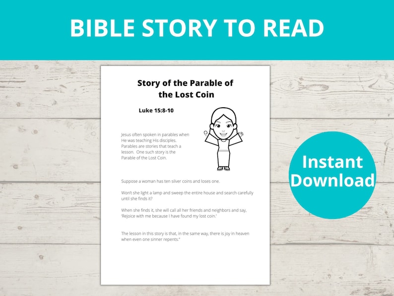 Parable of the Lost Coin, Bible Story Crafts, Parables of Jesus, Sunday ...