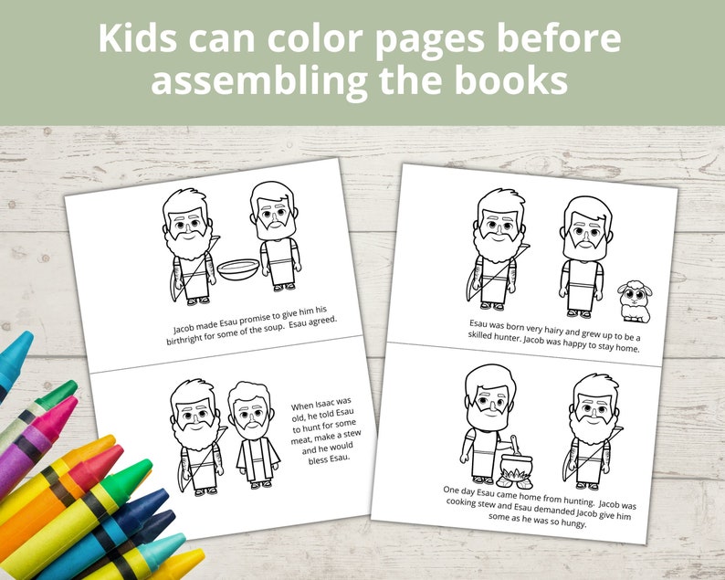 Jacob and Esau, Isaac and Rebekah, Sunday School Crafts, Preschool