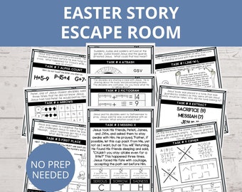 Easter Escape Room for Kids, Bible Escape Room,  Easter Story for Kid, Holy Week Activities, Family Game Night, Sunday School Activities