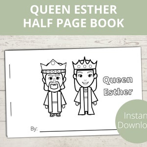 Queen Esther Craft, Sunday School Crafts, Preschool Bible, For Such a Time as This, Mini Booklet, Bible Story Printable, Homeschool Bible