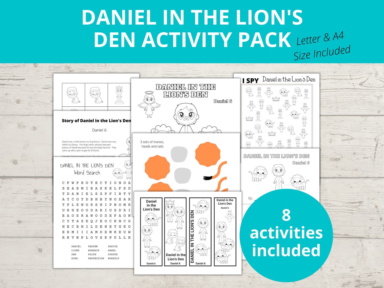 Daniel in the Lion's Den, Bible Story Activities, Sunday School Crafts ...