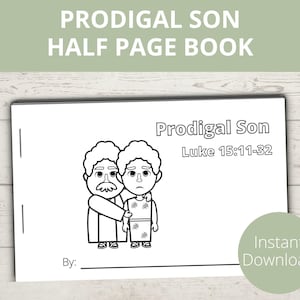 Prodigal Son Craft, Parables of Jesus Printable, Prodigal Son Parable, Bible Story activity, Sunday School Craft, Preschool Bible Lesson