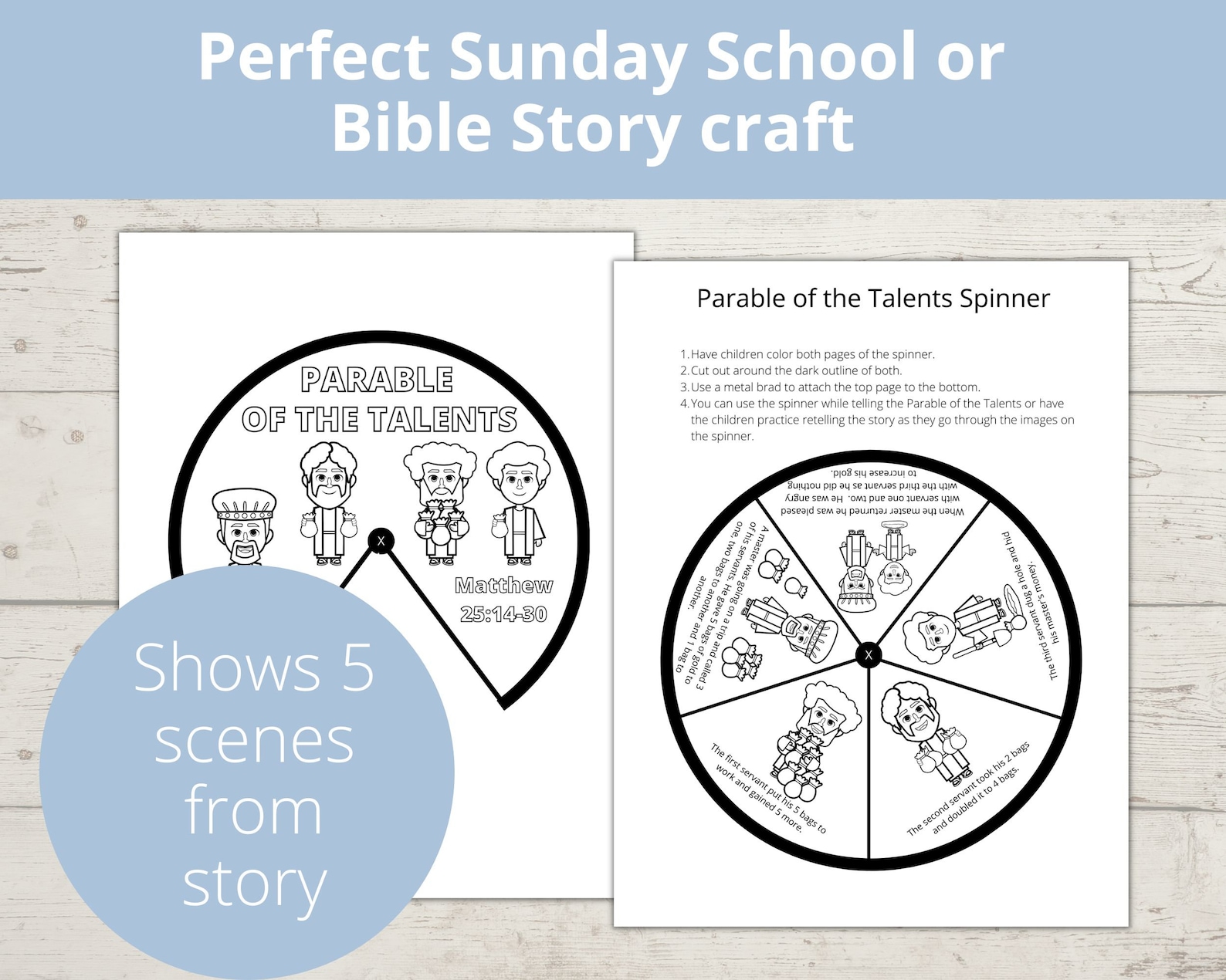 Parable Of The Talents Jesus Teaching Bible Story Activity Etsy