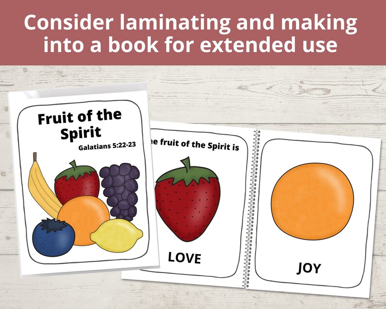 Fruit of the Spirit for Kids, Bible Story Posters, Love Joy Peace ...