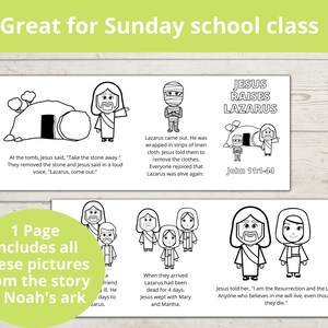 Raising of Lazarus Sunday School Craft, Lazarus Tomb, Printable Mini ...