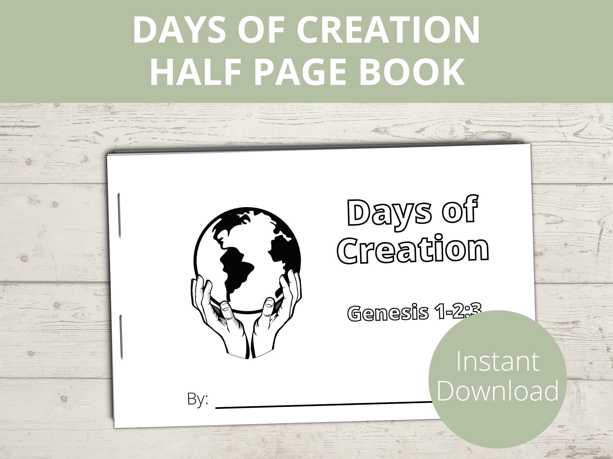 Days of Creation Coloring, Creation Craft Kids, in the Beginning God ...
