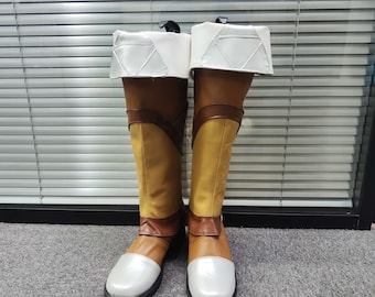 The Legend of Zelda Link Anime Brown Costume Shoes Cosplay Boots Customized Size 
