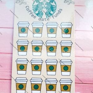 A6 budget binder savings -  coffee date funds | laminated cash wallet tracker | low budget | cash envelope | savings | cash stuffing