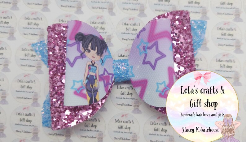 Kpop demon hunter inspired hair bows. Hair Accessory Style 15