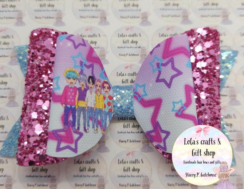 Kpop demon hunter inspired hair bows. Hair Accessory Style 6