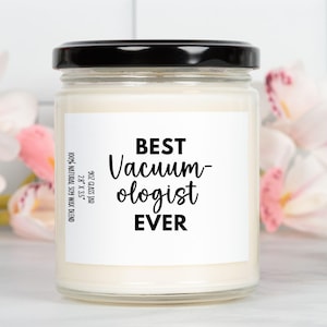 Vacuumologist Cleaner Candle Funny Cleaning Addict Gift Christmas Candle Birthday Clean House Candle Cleaning Staff Gift Housekeeping Candle