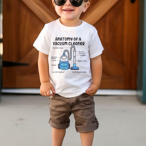 Toddler TShirt for Curious Kids Funny Vacuum Shirts Gift for Birthday or Everyday Educational Learning Toy Vacuum Shirt Vacuum Obsession Tee