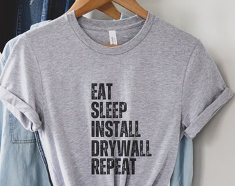 Drywall Shirt, Drywaller Gift, Drywall Installation, Drywaller TShirt, Drywall Finisher, Hanging Drywall, Handyman TShirt,Funny Construction