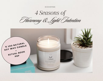 Seasonal Soy Candle: Mindfulness & Aroma - Spring Bloom, Summer Breeze, Autumn Spice, Winter Cozy - 9oz