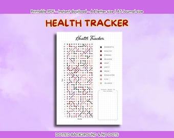 Printable Health Tracker | A4 & A5 Yearly Journal (PDF Download)