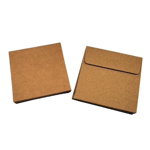 24 tarjetas Kraft - Tarjetas en blanco - Tarjetas de felicitación en blanco - Set para hacer tarjetas - Set de tarjetas Kraft - Set de tarjetas cuadradas - Tarjetas en blanco con sobres de 7,6 x 7,6 cm