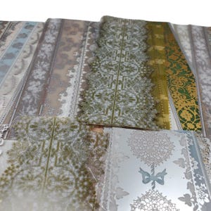 40 Sticky Borders - Klare Klebebordüren - Metallic Verzierungen - Bordüre - Journaling Verzierung - Kunst Journal Verzierungen