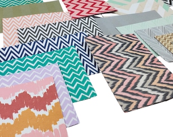 Hojas de etiquetas con patrones - Papel adhesivo - Papel de 4x6 - Hojas de pegatinas - Papel Chevron - Hojas adhesivas - Papel adhesivo - Hojas de adornos