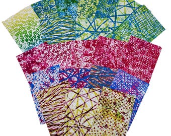 4x6 bedrucktes Papier - bedruckter Hintergrund - handgemachte Karten - Gel bedruckte Kartenbasis - Gel bedruckte Ephemera - Gelli bedruckter Hintergrund - 20 Karten