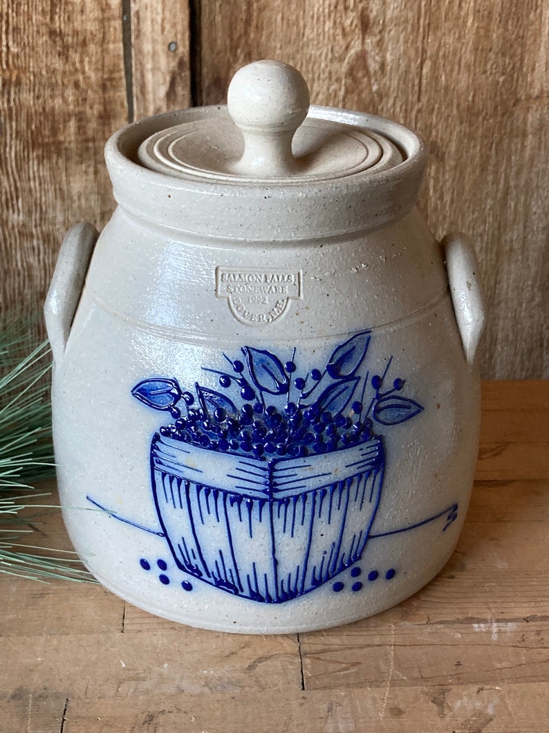 Salmon Falls Stoneware Crock Etsy