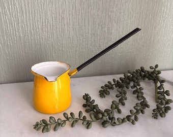 Cucharón/calentador de cerámica esmaltada polaca