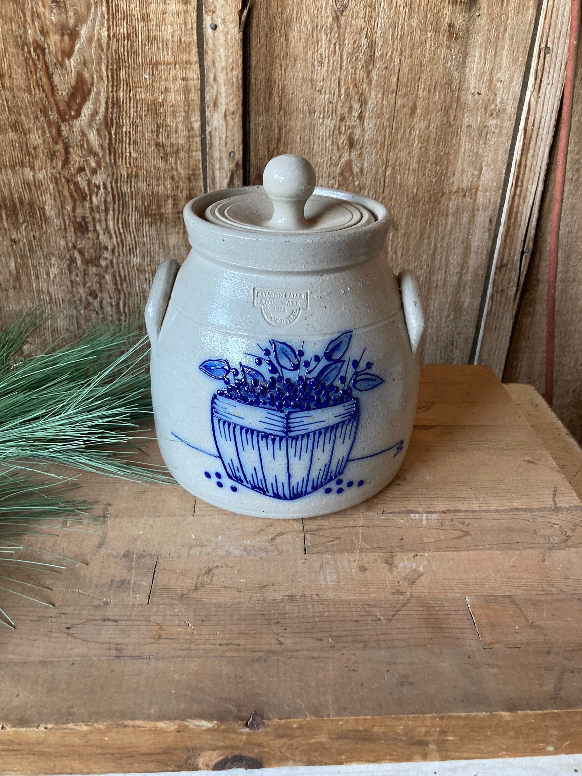 Salmon Falls Stoneware Crock Etsy