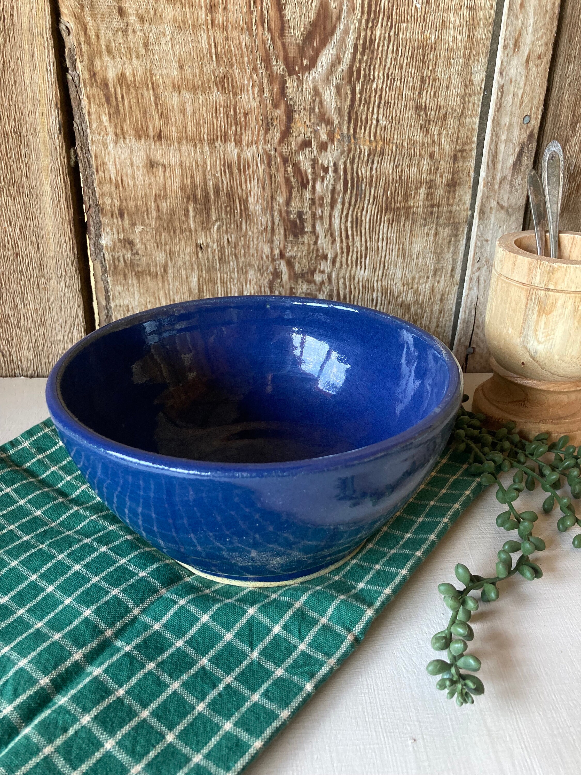 青い陶器のボウル - Etsy 日本