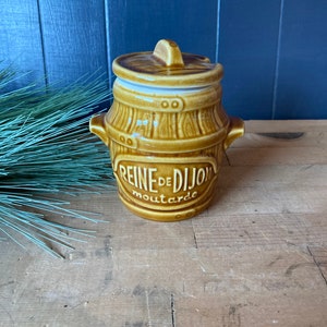 Reine de Dijon moutarde jar and lid