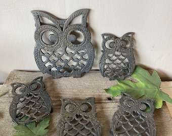 Owl trivet set