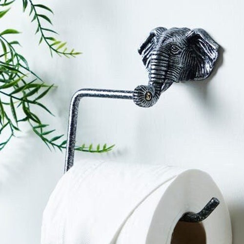 Elephant Toilet Roll Holder Elephant Bathroom Bathroom Decor Etsy