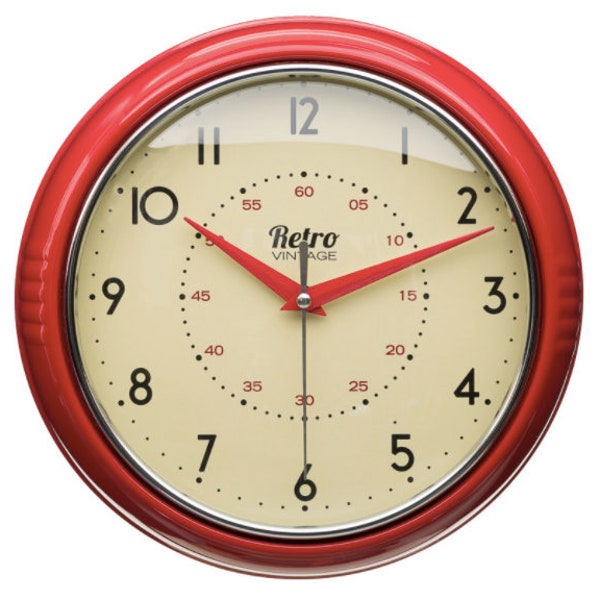 Retro Wall Clock - Etsy UK