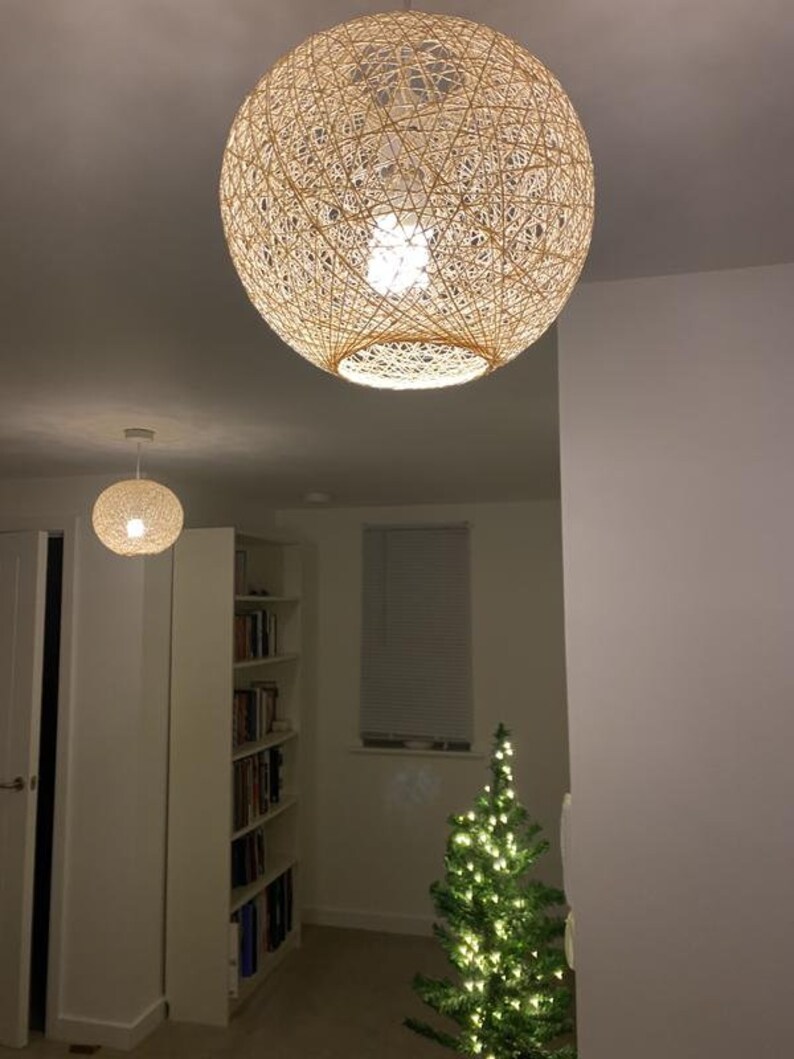Natural Easy Fit Pendant Ceiling Light Boho Light Shade Etsy UK
