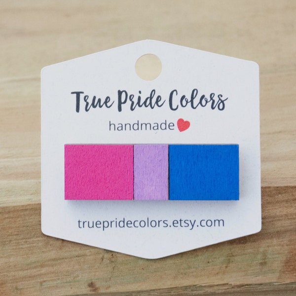 Bi Pride Pin, Minimalist Bi Pride Accessory, Bi Pride Flag Pins, Bi Jewelry, LGBTQ Lapel Pin, Pride Gifts, Pride Accessories