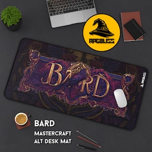 Bard Desk Mat: Alternate Cutting Words Design | Script Insignia Edition | Mastercraft Series