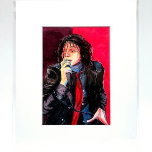 8x10 Gerard Way Portrait Matted Print // My Chemical Romance, MCR fanart, Emo, Rock Music, Realistic marker drawing