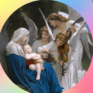 Virgin with Angels Cross Stitch Pattern: Saint Mary Magdalene (PDF Pattern)