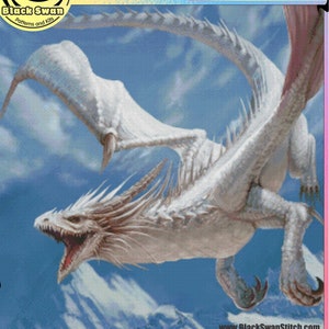 Sky Dragon - Grafiek geteld kruissteekpatroon ambachtelijke PDF
