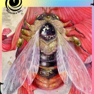 Golden Bee - Grafiek geteld kruissteekpatroon ambachtelijke PDF