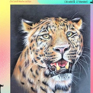 Die Schönheit der Tierwelt Just Gorgeous Wild Cat Tiger - Kreuzstichvorlage Zählmuster PDF